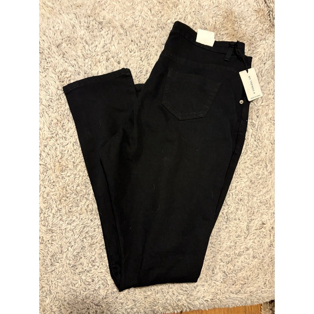 NY Trends Distressed Skinny Jeans Womens 31 Black New Distressed Edgy Streetwear